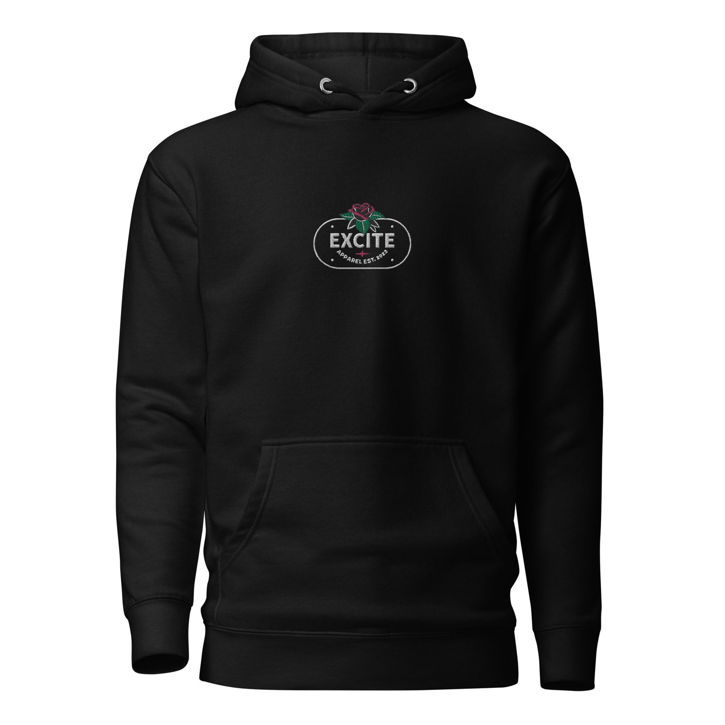 Excite Apparel Rose Hoodie (Embroidered)